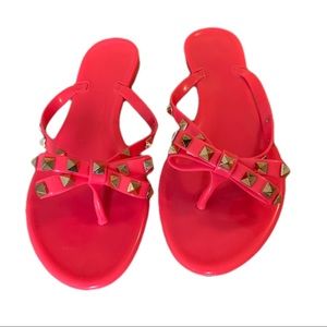 Hot Pink Flip Flop Sandals